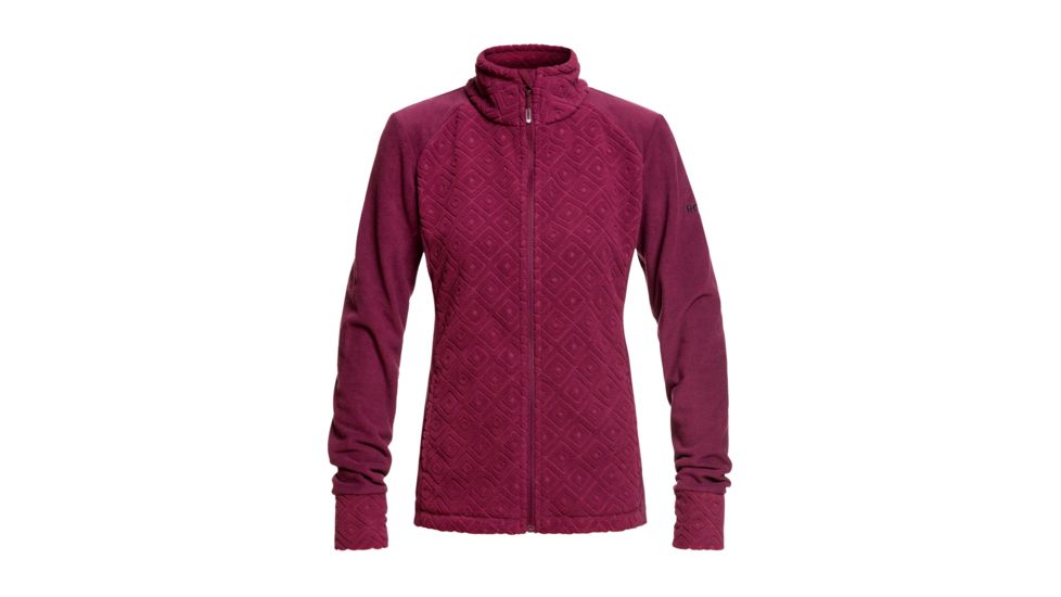 Roxy Surface Zip Through - Womens, Grape Wine Losange Jacquard, Large, ERJFT03978-PSF1-L