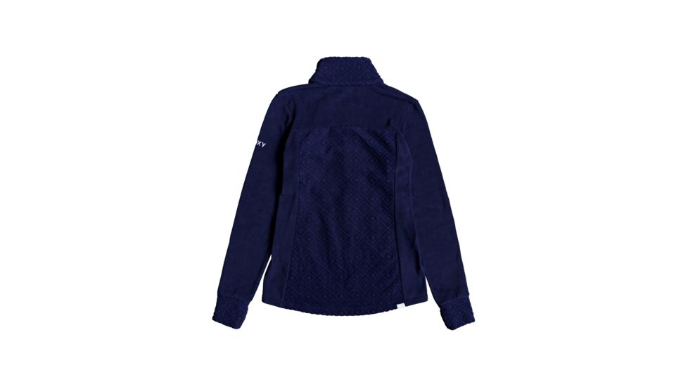 Roxy Surface Zip Through - Womens, Medieval Blue Losange Jacquard, Large, ERJFT03978-BTK1-L
