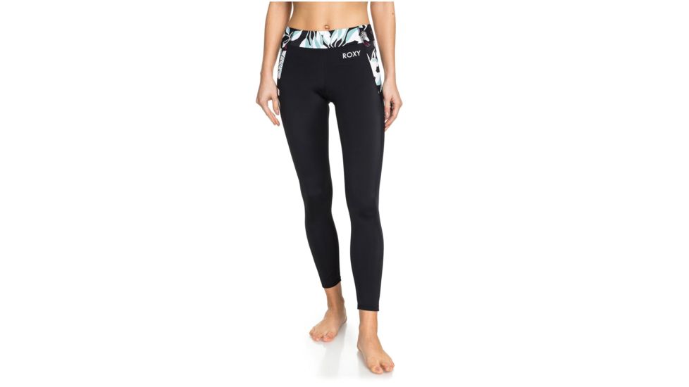 Roxy Take Me To The Beach 7/8 Fitness Leggings - Womens, True Black Story Of, Small, ERJNP03282-XKKW-S