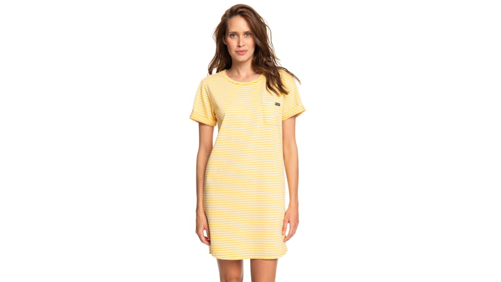 Roxy Walking Alone Dress - Womens, Golden Glow Rev Marina Stripes, Small, ERJKD03265-XYYW-S