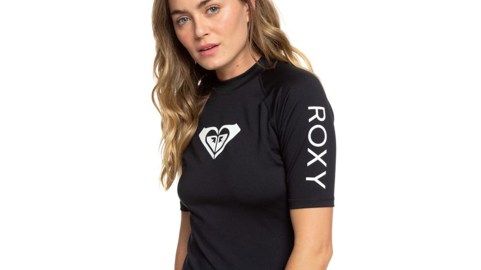 Roxy Whole Hearted Ss - Womens, Anthracite, Small, ERJWR03219-KVJ0-S