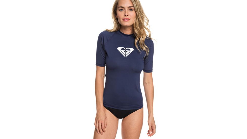 Roxy Whole Hearted Ss - Womens, Medieval Blue, Small, ERJWR03219-BTE0-S