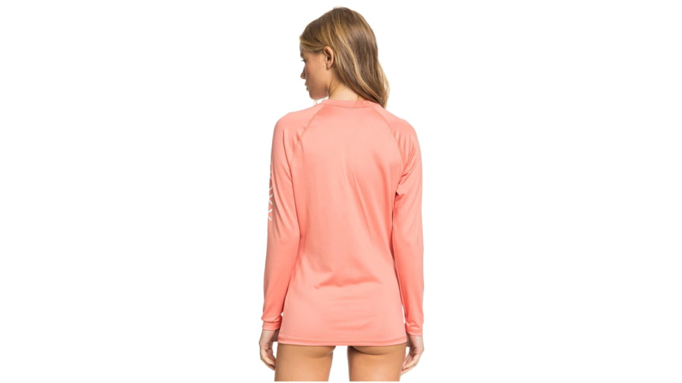 Roxy Wholehearted Long Sleeve Rashguard - Womens, Terra Cotta, Medium, ERJWR03408-MJN0-M