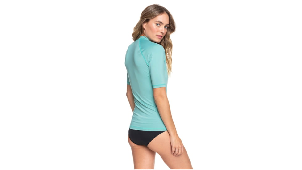 Roxy Wholehearted Short Sleeve Rashguard - Womens, Canton, Medium, ERJWR03409-GHT0-M