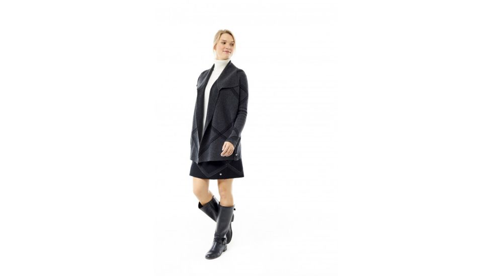 Royal Robbins Merino Front Wrap Cardigan - Women's, Charcoal, Small/Medium, 67498-18-S/M