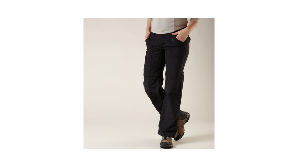 Royal Robbins Backcountry Zip 'N Go Pant - Women's-Jet Black-Regular Inseam-4