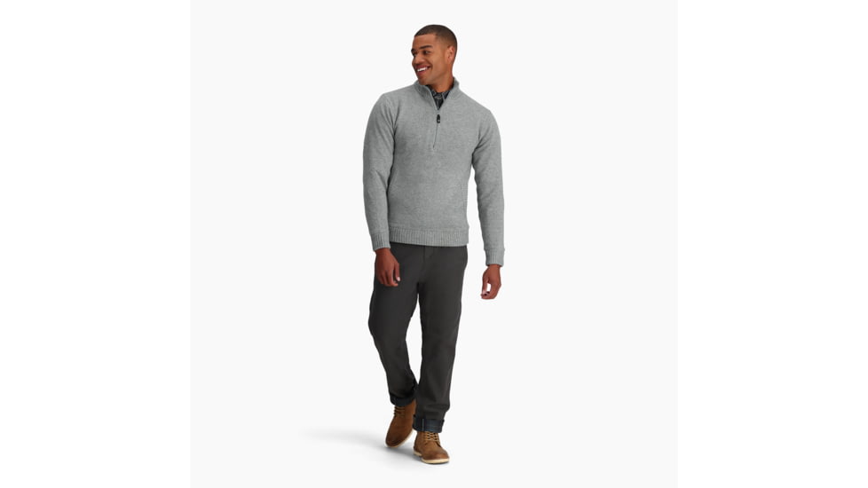 Royal Robbins Baylands Lined 1/2 Zip - Mens, Lt Pewter Htr, Extra Large, Y417017612XL