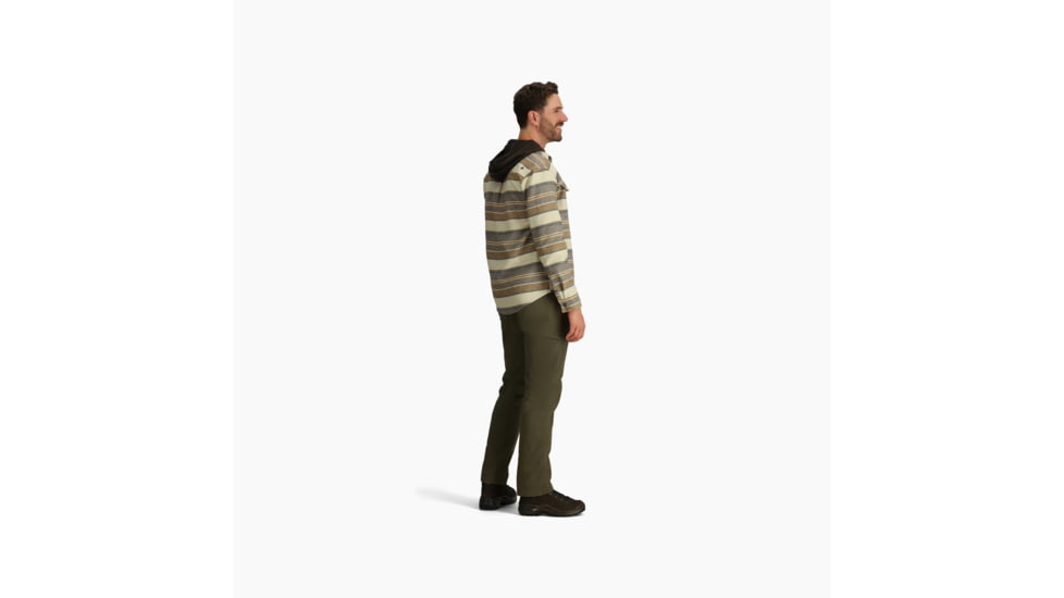 Royal Robbins Clouds Rest Hemp Long SLeeve - Mens, Bistre Pacific Crest Stripe, Medium, Y12600123-224RR-M