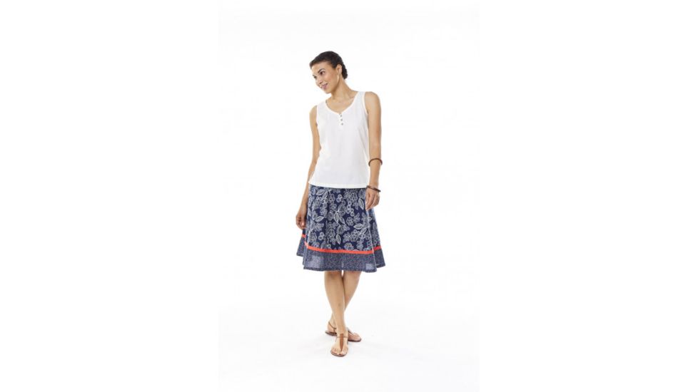 Royal Robbins Cool Mesh Eco-Skirt Print, Dp Blue Flwr, L, 65182-DP BLUE FLWR-L