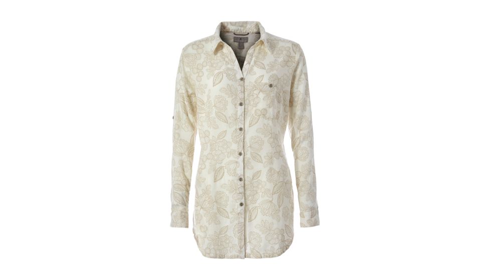 Royal Robbins Cool Mesh Eco-Women's Tunic, Creme Print, 6 61201-CREME PT-6