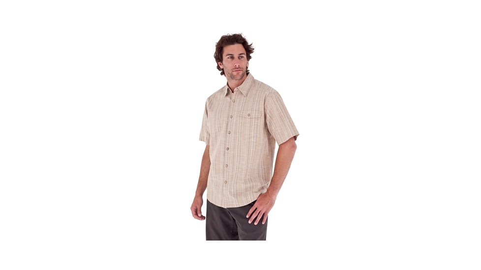 Royal Robbins Cool Mesh Stripe Short Sleeve - Men's-Adobe-Small