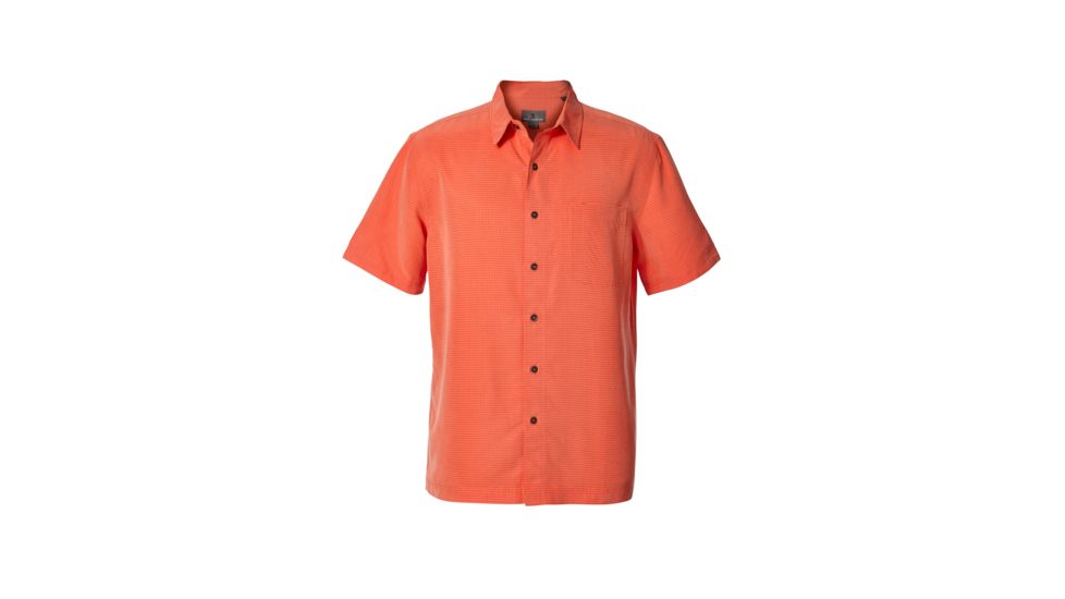 Royal Robbins Desert Pucker Dry Men's Short Sleeve Shirt, Ember Glow, S 71200-EMBER GLOW-S