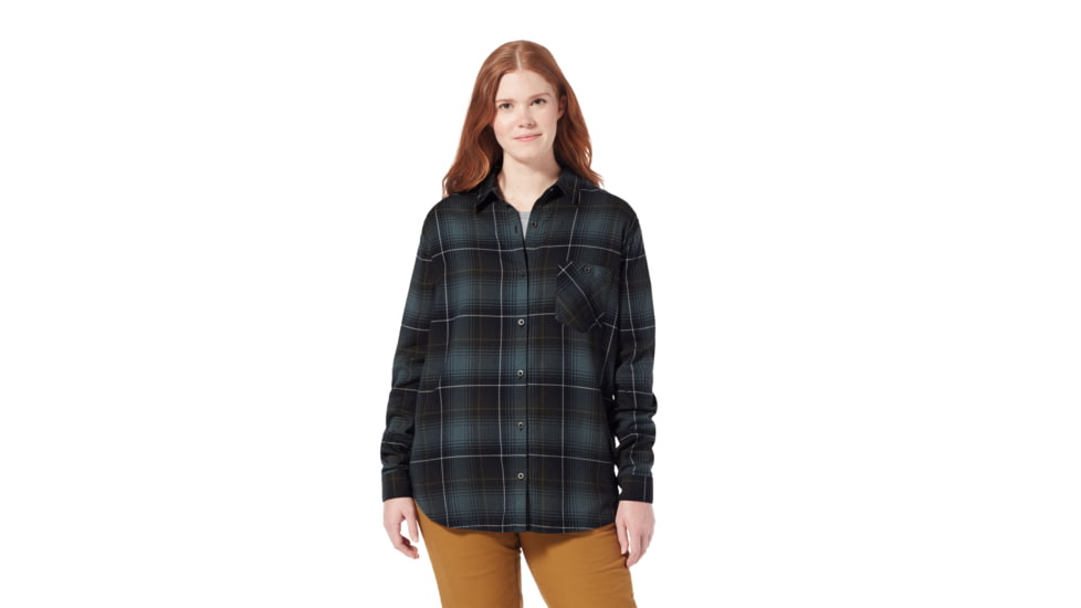 Royal Robbins Dream Trekker Relaxed Flannel LS Shirt - Women's, Extra Small, Naval Rena Pld, Y622018-424-XS