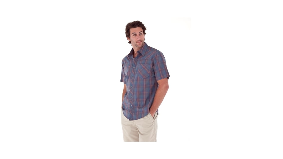 Royal Robbins Drifter Plaid Short Sleeve - Men's-Stone Blue-Small