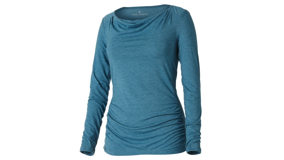 Royal Robbins Essential Tencel Cowl Neck Long Sleeve Shirt - Women's -Peninsula-Large