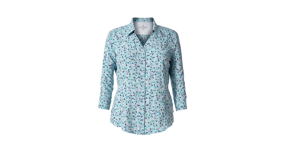 Royal Robbins Expedition Chill Print Women's 3/4 Sleeve Shirt, Blue Cloud Pt, XS, 32127-BLUE CLOUD PT-XS
