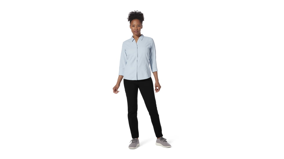 Royal Robbins Expedition II Print 3/4 Sleeve Shirt - Womens, Summer Sky Ex Check, XS, Y322024-Summer Sky Ex -XS