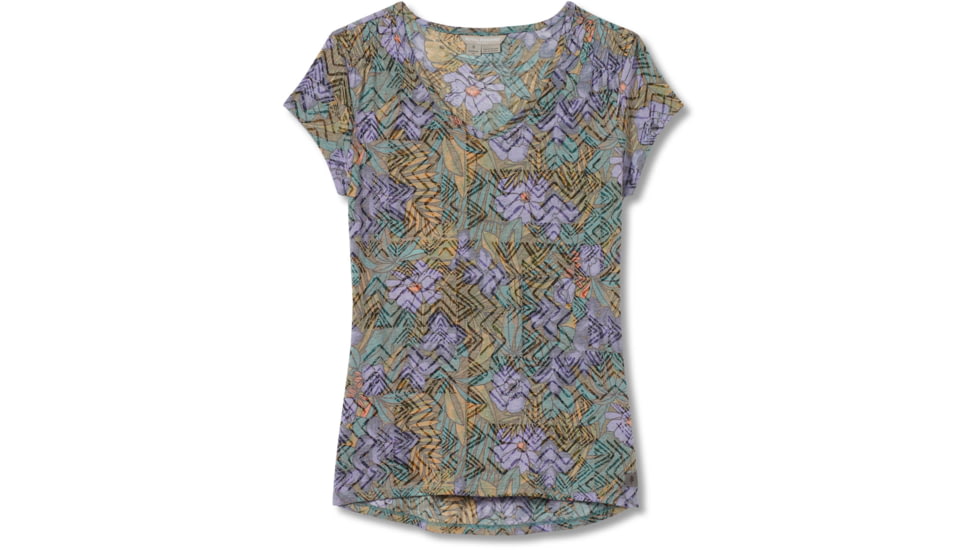Royal Robbins Featherweight Tee - Womens, Sea Pine Mauka Print, Extra Large, Y611013-Sea Pine Mauka-XL