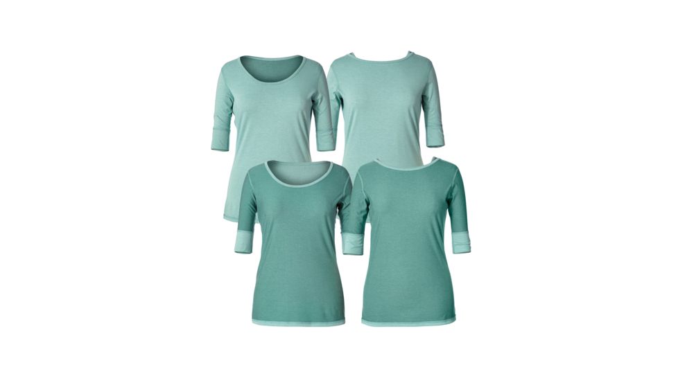 Royal Robbins Flip N Twist Womens Half Sleeve Tee Shirt, Opal, L 31447-OPAL-L