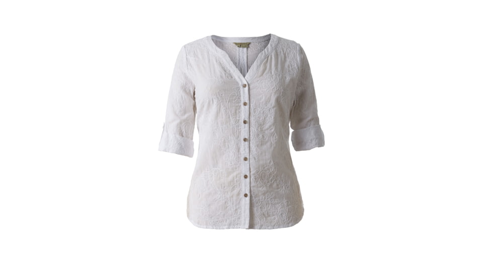 Royal Robbins Grapevine 3/4 Sleeve Shirt - Women's-White-Small