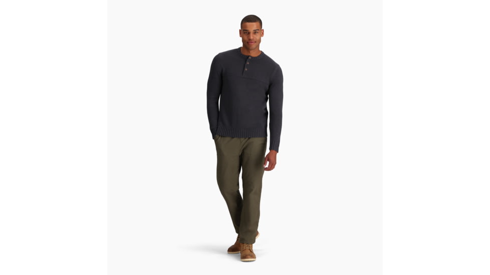 Royal Robbins Headlands Hemp Button Crew - Mens, Asphalt, Small, Y717021568S
