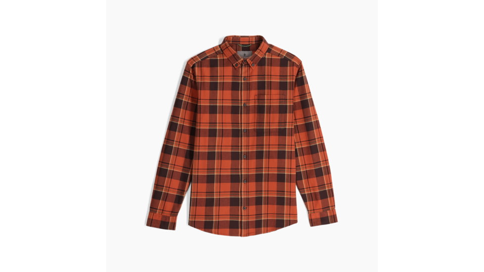 Royal Robbins Lieback Organic Cotton Flannel Long Sleeve - Mens, Baked Clay Timbercove Pld, Medium, Y722022229M