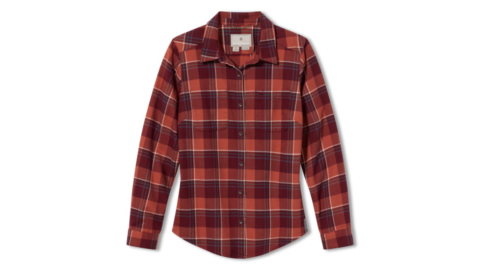 Royal Robbins Lieback Organic Cotton Flannel Long Sleeve Shirt - Women's, Large, Burnt Grape Timber Cove Pld, Y621012-503-L