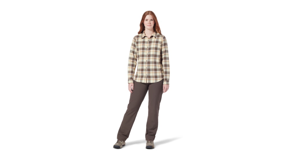 Royal Robbins Lieback Organic Cotton Flannel Long Sleeve Shirt - Women's, Extra Small, Everglade Timber Cove Pld, Y621012-399-XS