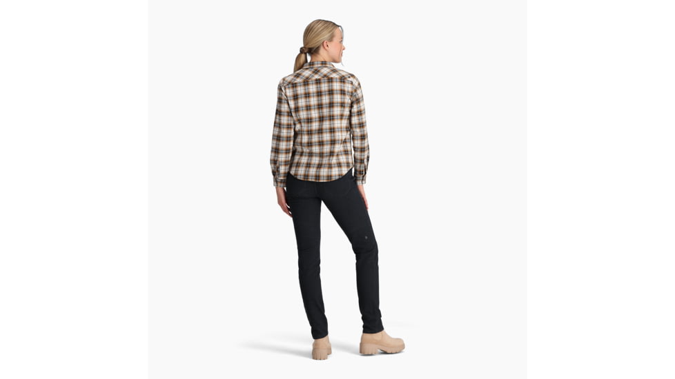 Royal Robbins Lieback Organic Cotton Flannel Long Sleeve - Womens, Ivory Wildwood Pld, Medium, Y621012140M