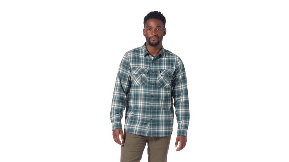 Royal Robbins Lost Coast Flannel Plaid Long Sleeve Shirt - Men's, Small, River Rock Rockport Pld, Y422023-098-S