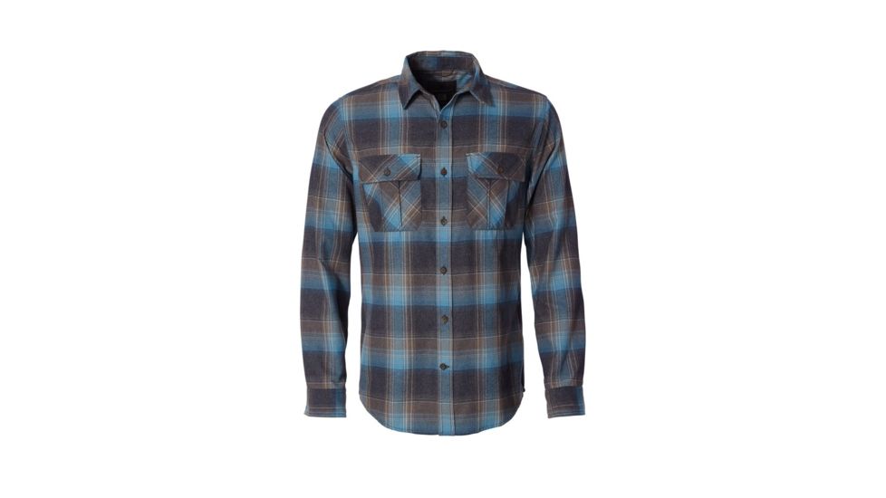 Royal Robbins Lost Coast Flannel Plaid Long Sleeve Shirt - Mens, Adriatic, Small, Y422008-896-S