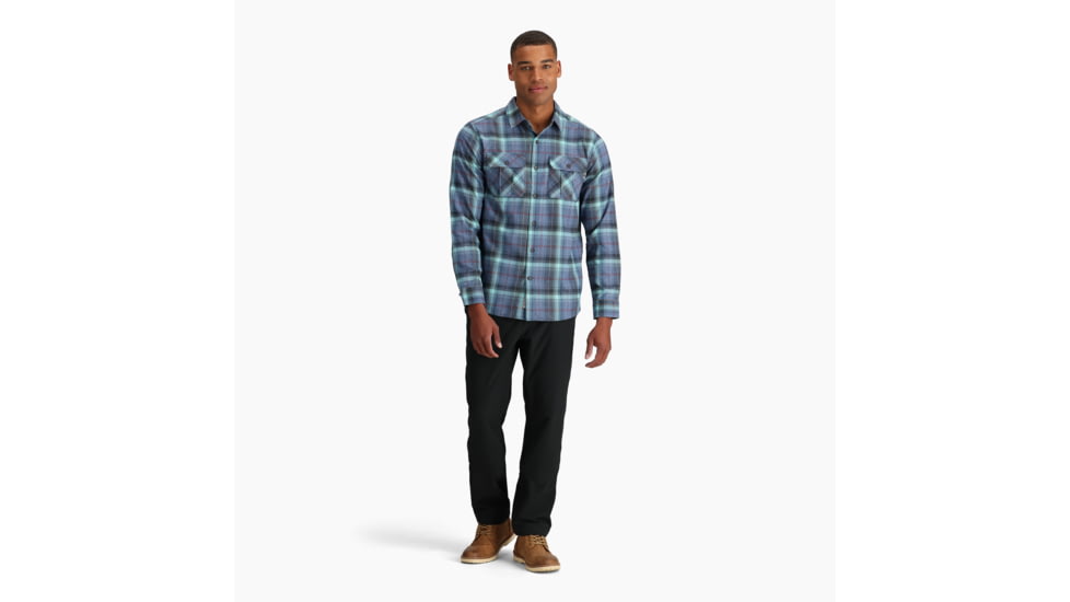 Royal Robbins Lost Coast Flannel Plaid Long Sleeve Shirt - Mens, Sea Westport Pld, Medium, Y422023429M