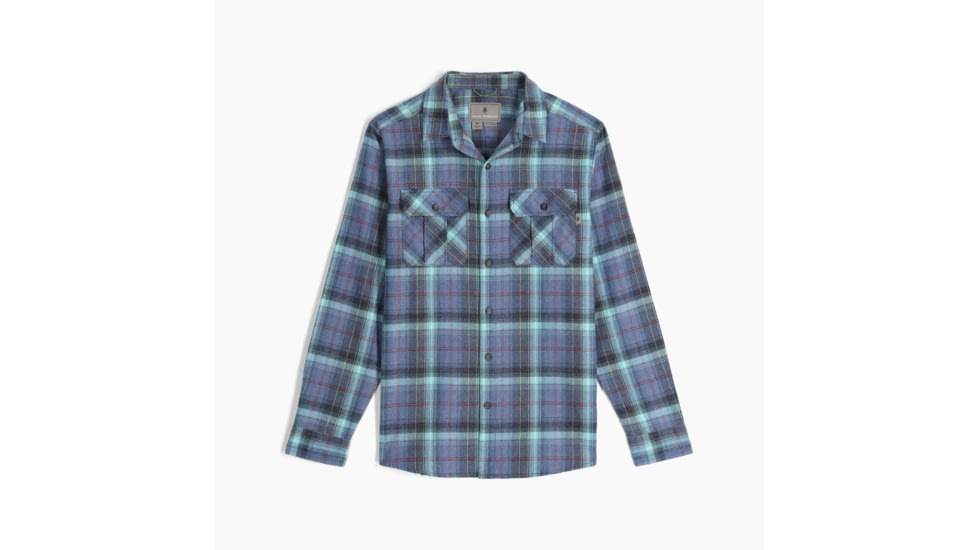 Royal Robbins Lost Coast Flannel Plaid Long Sleeve Shirt - Mens, Sea Westport Pld, Medium, Y422023429M