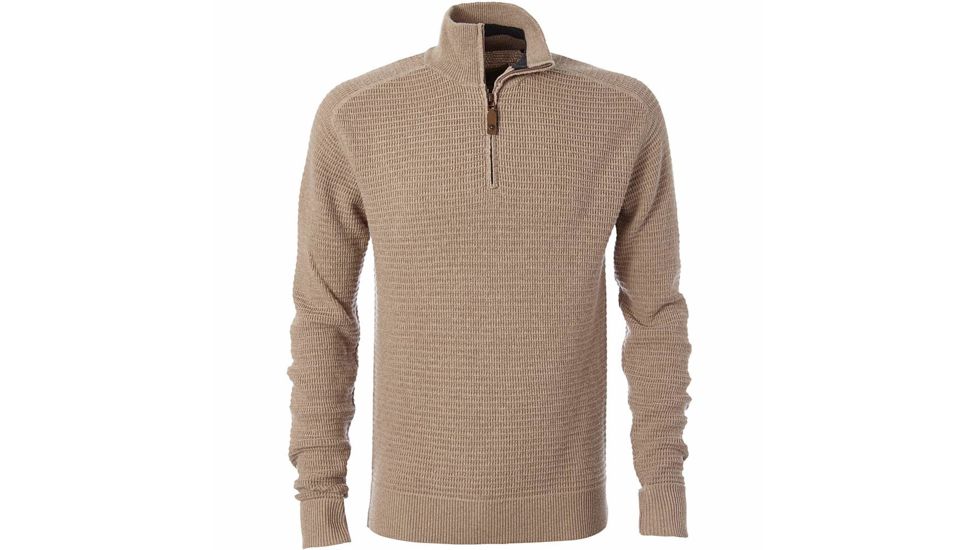 Royal Robbins Merino Thermal 1/4 Zip Sweater - Mens, Oatmeal, Large, 77247-23-L