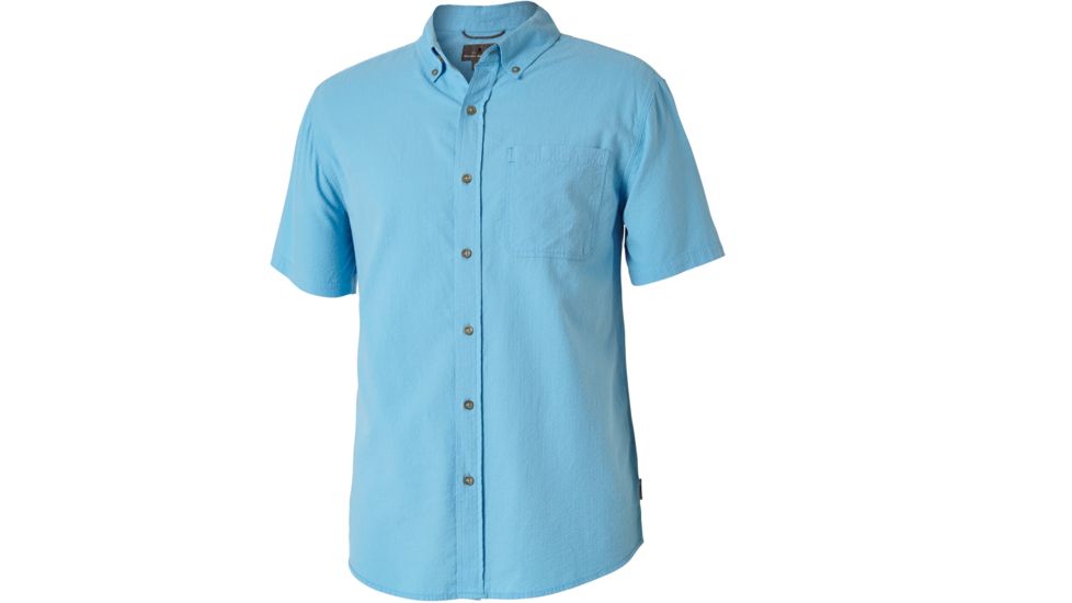 Royal Robbins Mid-Coast Seersucker Short Sleeve - Men's -Bluejay-Small