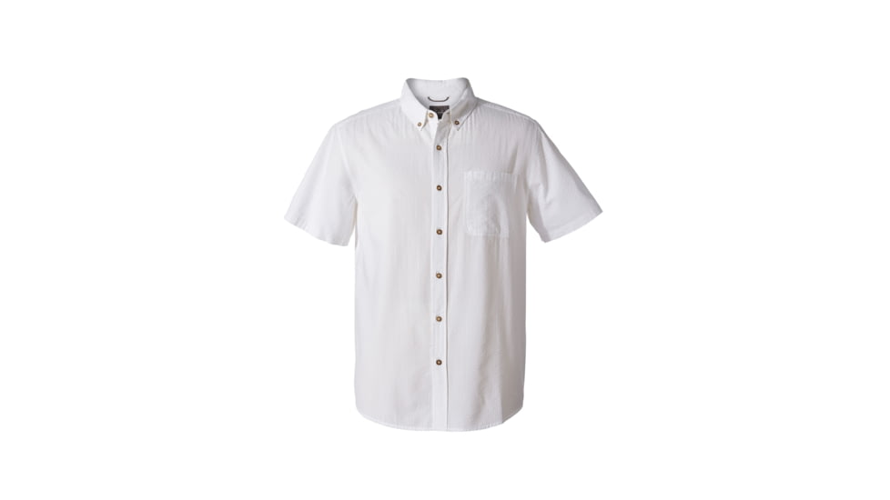 Royal Robbins Mid-Coat Seersucker Men's Short Sleeve Shirt, White, XXL 71187-WHITE-XXL