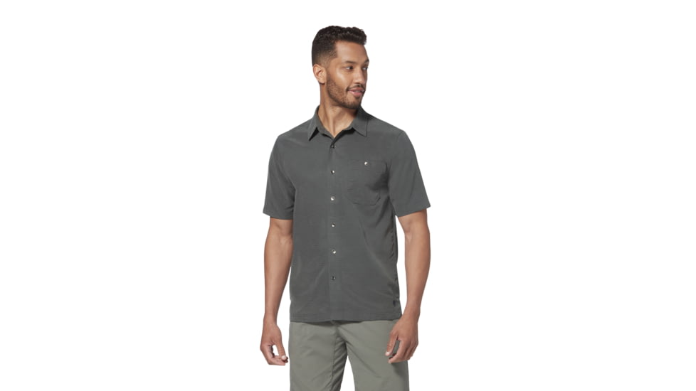 Royal Robbins Mojave Pucker Dry Mens Short Sleeve Shirt, Asphalt, XXL, Y71201-ASPHALT-XXL