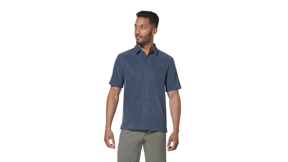 Royal Robbins Mojave Pucker Dry Mens Short Sleeve Shirt, Collins Blue, XXL, Y71201-Collins Blue-XXL
