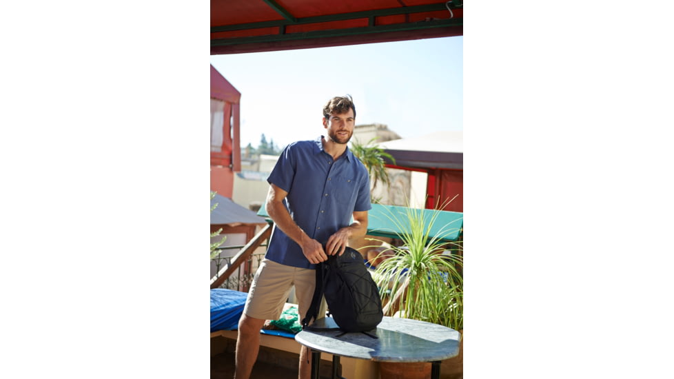 Royal Robbins Mojave Pucker Dry Mens Short Sleeve Shirt, Collins Blue, XXL, Y71201-Collins Blue-XXL