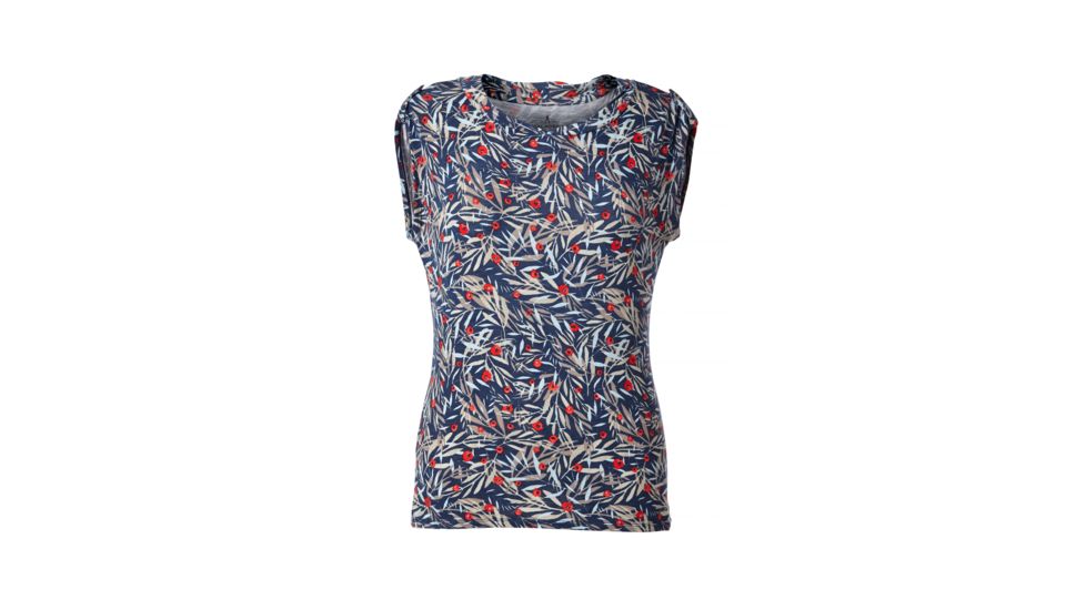 Royal Robbins Noe Twist Print Women's Short Sleeve Top, Deep Blue Pr, XL 31451-DP BLUE PT-XL