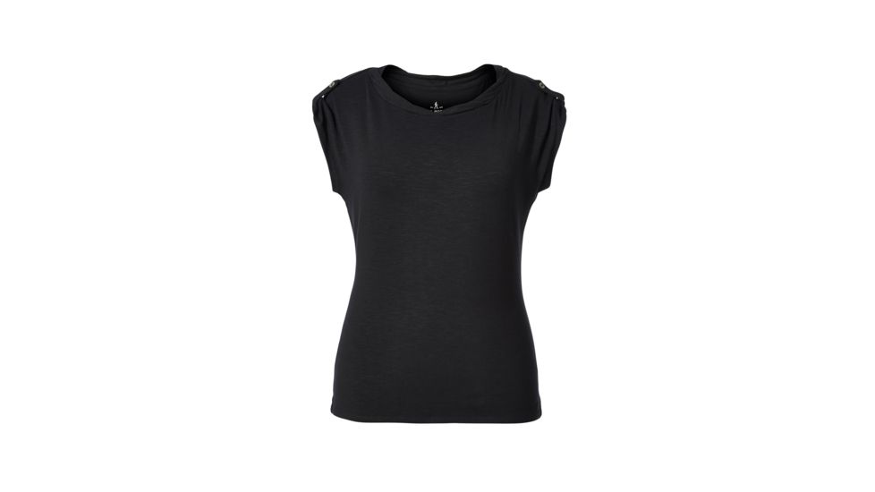 Royal Robbins Noe Twist Women's Short Sleeve Top, Jet Black, M 31453-JET BLACK-M