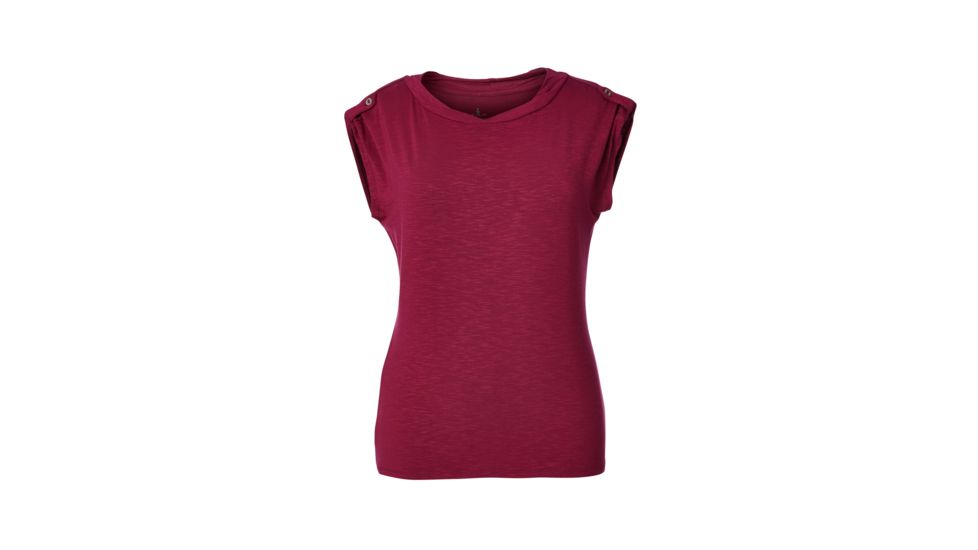 Royal Robbins Noe Twist Women's Short Sleeve Top, Raspberry Crush, L 31453-RASPBERRY CRUSH-L