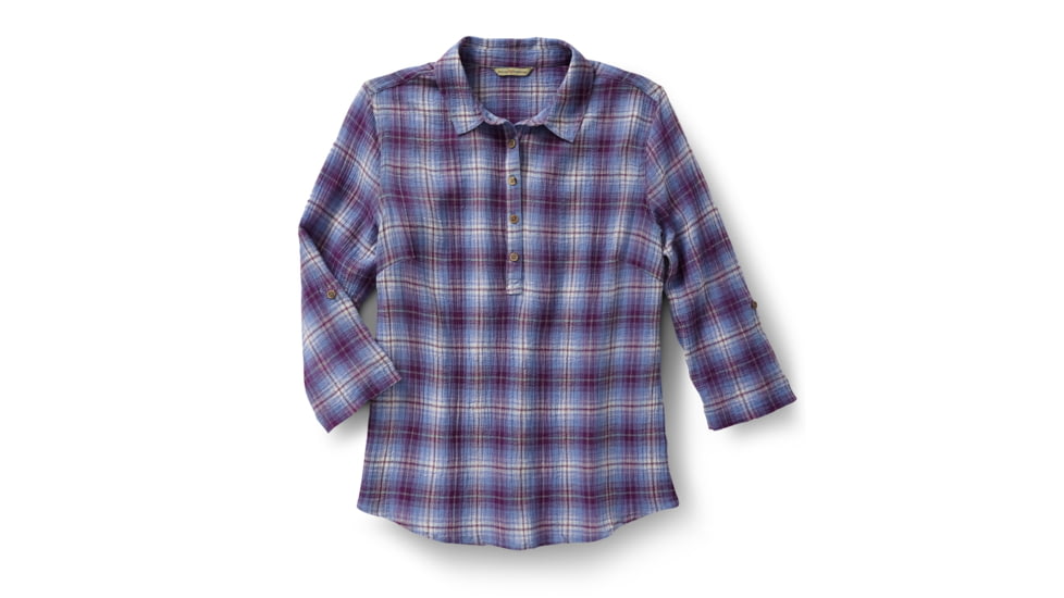 Oasis Plaid Pullover - Womens-Amethyst-Small