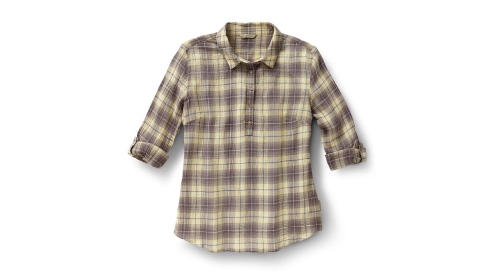 Oasis Plaid Pullover - Womens-Light Khaki-Large