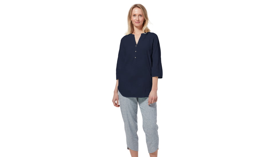 Royal Robbins Oasis Tunic II 3/4 Sleeve Shirt - Womens, Navy, XL, Y622017-Navy-XL