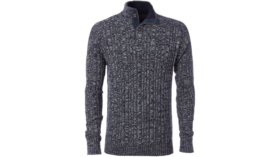 Royal Robbins Oban Button Mock Sweater - Mens, Navy, Small, 47171-728-S