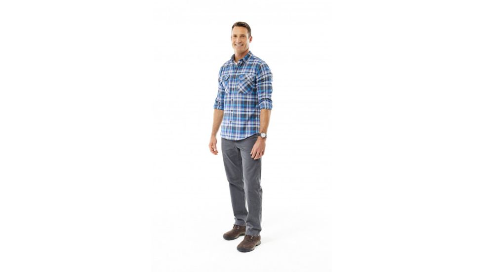 Royal Robbins Performance Flannel Plaid Long Sleeve, Blue Depths, Large, 42392-11-L