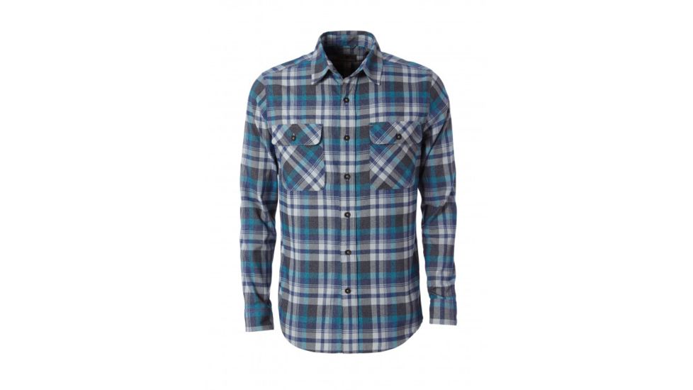 Royal Robbins Performance Flannel Plaid Long Sleeve, Blue Depths, Large, 42392-11-L