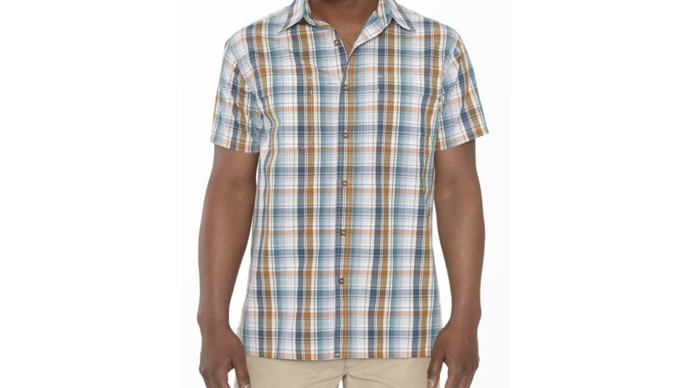 Playa Plaid Short Sleeve Shirt - Mens-Phoenix Blue-Small
