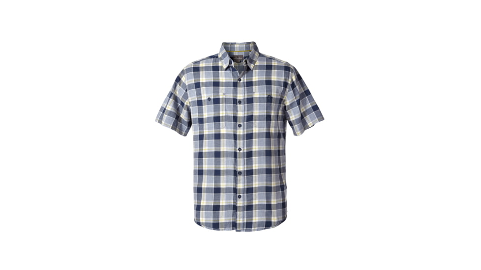 Royal Robbins Point Reyes Plaid II Men's Short Sleeve Shirt, Collins Blue, XL 72215-COLLINS BLUE-XL